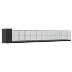 Aviary with Extension Silver 1244x203x216 cm Steel