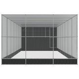 Aviary with Extension Silver 911x303x216 cm Steel
