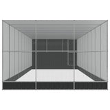 Aviary with Extension Silver 1118x303x216 cm Steel - Top-Down View