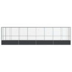 Aviary with Extension Silver 834.5x107x212 cm Steel