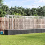 Aviary with Extension Silver 834.5x107x212 cm Steel