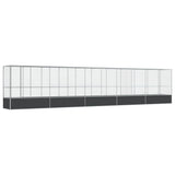 Aviary with Extension Silver 1042.5x107x212 cm Steel
