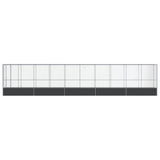 Aviary with Extension Silver 1042.5x107x212 cm Steel