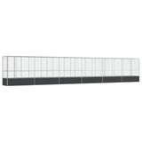 Aviary with Extension Silver 1250.5x107x212 cm Steel