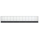 Aviary with Extension Silver 1250.5x107x212 cm Steel