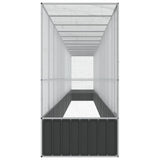 Aviary with Extension Silver 1250.5x107x212 cm Steel - Top-Down View