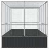 Aviary with Extension Silver 418x207x212 cm Steel