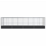Aviary with Extension Silver 832x207x212 cm Steel