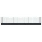 Aviary with Extension Silver 1039x207x212 cm Steel