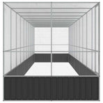 Aviary with Extension Silver 1039x207x212 cm Steel