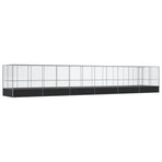 Aviary with Extension Silver 1246x207x212 cm Steel