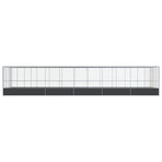 Aviary with Extension Silver 1139x307x212 cm Steel