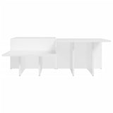 Coffee Tables 2 pcs White Engineered Wood - 45-Degree Angle