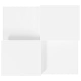 Coffee Tables 2 pcs White Engineered Wood - Rear View