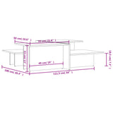 Coffee Tables 2 pcs White Engineered Wood - Low Angle