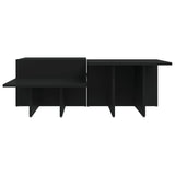 Coffee Tables 2 pcs Black Engineered Wood - 45-Degree Angle