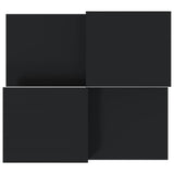 Coffee Tables 2 pcs Black Engineered Wood - Rear View