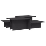 Coffee Tables 2 pcs Grey Engineered Wood - Front View