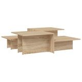 Coffee Tables 2 pcs Sonoma Oak Engineered Wood - Front View
