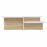 Coffee Tables 2 pcs Sonoma Oak and White Engineered Wood - Top-Down View