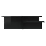 Coffee Tables 2 pcs High Gloss Black Engineered Wood - Top-Down View