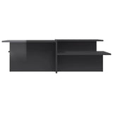 Coffee Tables 2 pcs High Gloss Grey Engineered Wood - Top-Down View