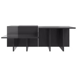 Coffee Tables 2 pcs High Gloss Grey Engineered Wood - 45-Degree Angle