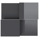 Coffee Tables 2 pcs High Gloss Grey Engineered Wood - Rear View