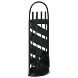 5 Piece Fireplace Tool Set 23x15x66 cm Steel - Front View