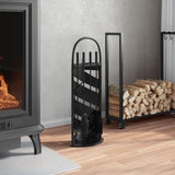5 Piece Fireplace Tool Set 23x15x66 cm Steel