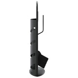 5 Piece Fireplace Tool Set 23x15x66 cm Steel - 45-Degree Angle