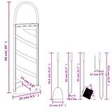 5 Piece Fireplace Tool Set 23x15x66 cm Steel - Extra Image