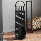 5 Piece Fireplace Tool Set 23x15x66 cm Steel