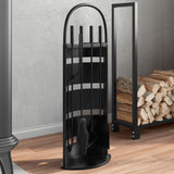 5 Piece Fireplace Tool Set 23x15x66 cm Steel