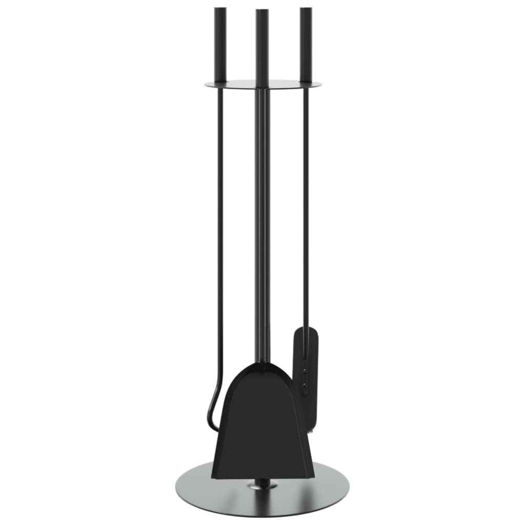 4 Piece Fireplace Tool Set 22x59 cm Steel