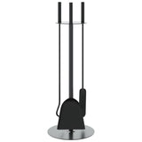4 Piece Fireplace Tool Set 22x59 cm Steel