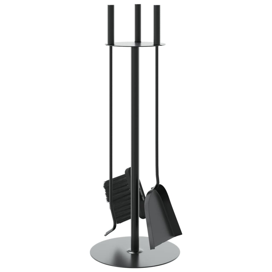 4 Piece Fireplace Tool Set 22x59 cm Steel