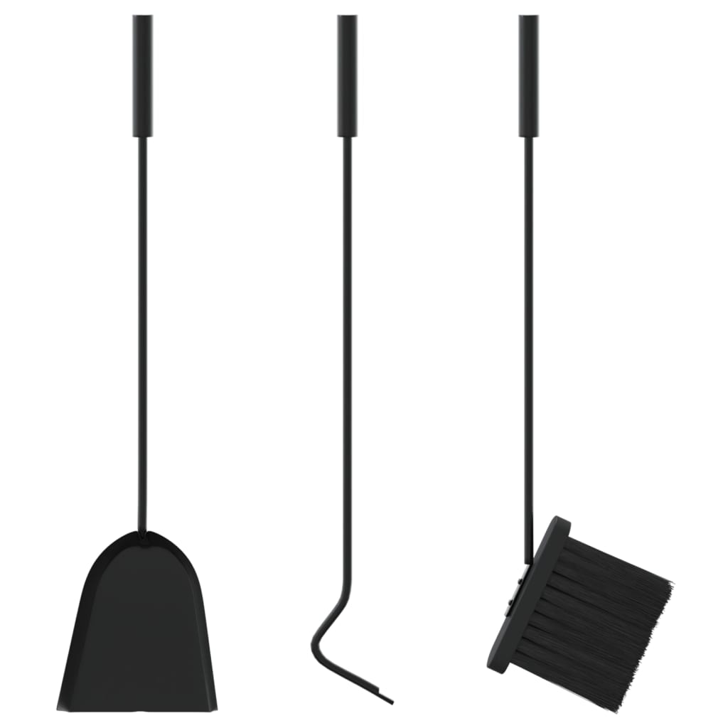4 Piece Fireplace Tool Set 22x59 cm Steel