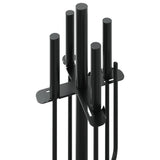 5 Piece Fireplace Tool Set 18x66 cm Steel - Close-Up Angle