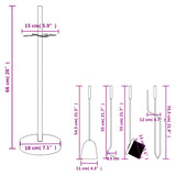 5 Piece Fireplace Tool Set 18x66 cm Steel
