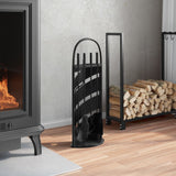 5 Piece Fireplace Tool Set 23x15x66 cm Steel - Side View