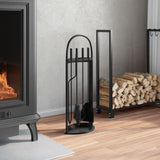 5 Piece Fireplace Tool Set 23x15x66 cm Steel - Side View