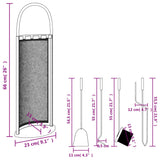 5 Piece Fireplace Tool Set 23x15x66 cm Steel