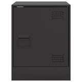 Bedside Cabinets 2pcs Black 34.5x39x44 cm Steel - 45-Degree Angle