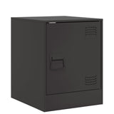 Bedside Cabinets 2pcs Black 34.5x39x44 cm Steel - Close-Up Angle