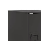 Bedside Cabinets 2pcs Black 34.5x39x44 cm Steel - Extra Image