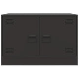 TV Cabinets 2pcs Black 67x39x44 cm Steel