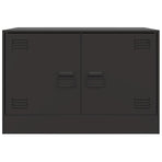 TV Cabinets 2pcs Black 67x39x44 cm Steel
