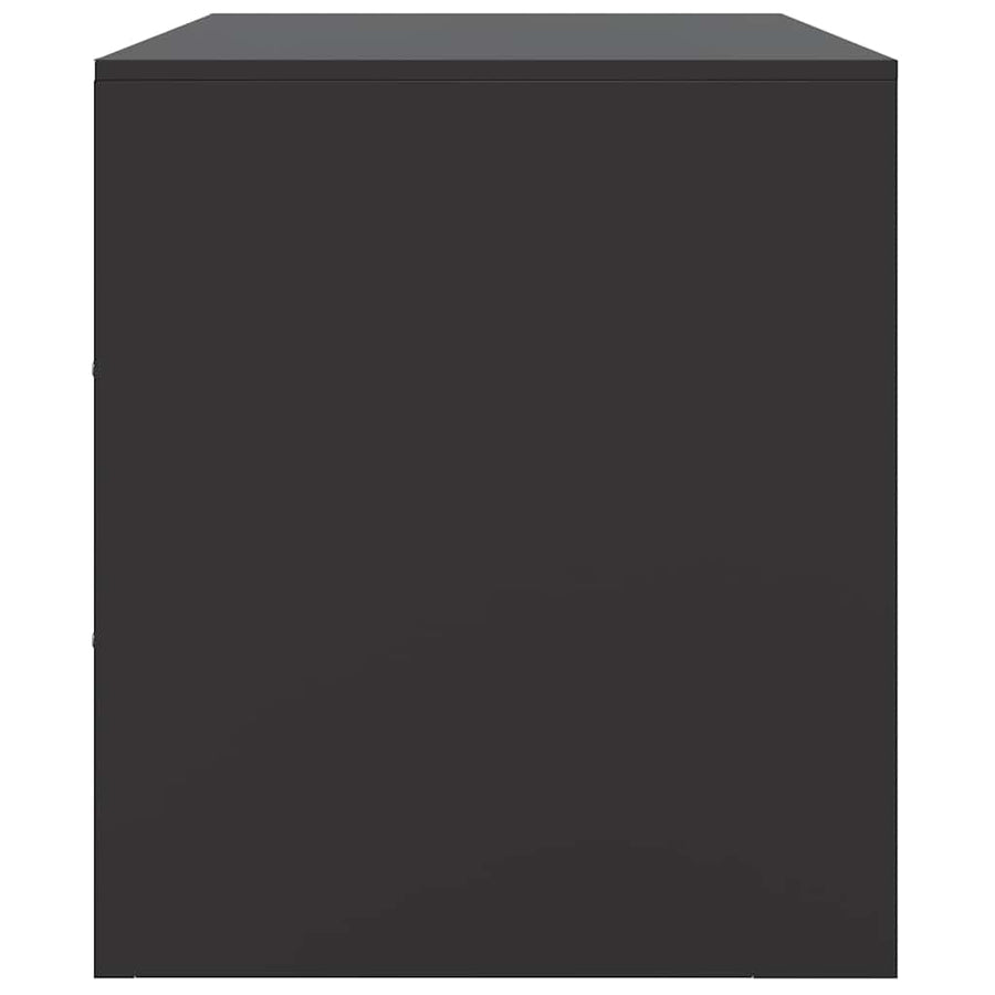 TV Cabinets 2pcs Black 67x39x44 cm Steel