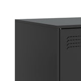 TV Cabinets 2pcs Black 67x39x44 cm Steel - Extra Image